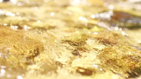 Mountain flowing water, close-up, defocused background, bokeh effect Stock Footage 136511408