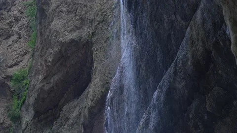 Mountain Foamy Stream Cascade Autumn Forest Sight. Epic Wildlife Natural Creek Stock Footage 163815486