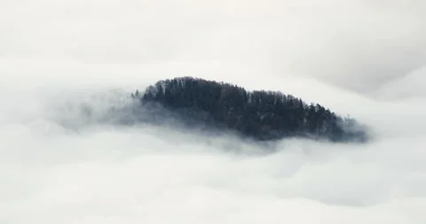 Mountain in the fog Stock Footage 101543571