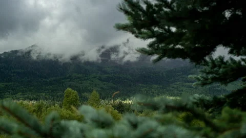 Mountain fog Video stock 154809419