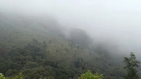 Mountain with fog Stock Footage 228267466