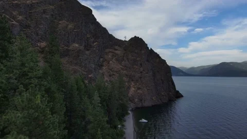 Mountain Forest Lake  Stock Footage 214432491