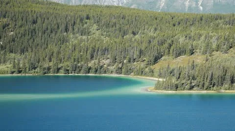 Mountain forest lake P HD 8739 Stock Footage 11148528