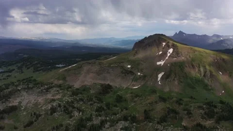Mountain Forest Panorama Storm Clouds Stock Footage 143722651