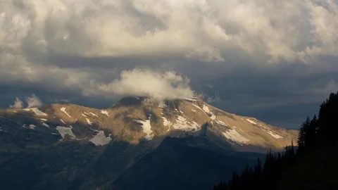 Mountain Forest Timelapse, Glacier National Park, Montana USA Stock Footage 103865610