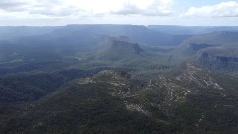 Mountain in forest valley Video stock 239429246