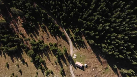 Mountain Forest Velebit Black Forest from abowe zoom Stockbeeldmateriaal 272622710