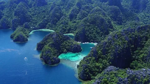 Mountain Formation in Coron Palawan Stock Footage 283283359