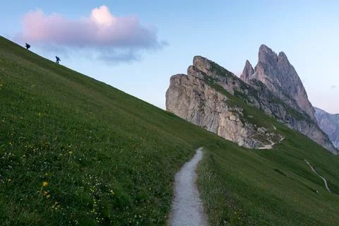 Mountain formation in the soft sunset light Stock-Fotos