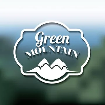 Mountain frame with blur background isolated icon design Illustrazione stock