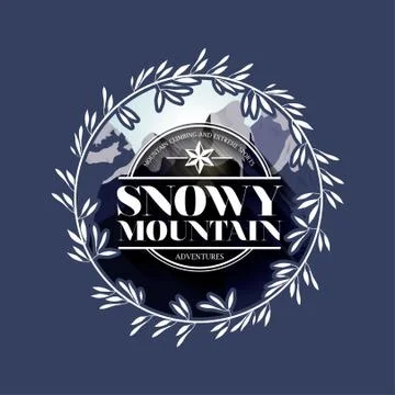 Mountain frame with blur background isolated icon design Illustrazione stock