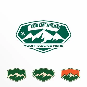 Mountain free logo vector stock abstract design concept. Stock Illustration