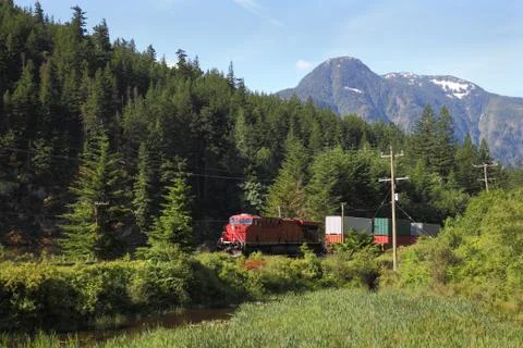 Mountain Freight Train Foto stock