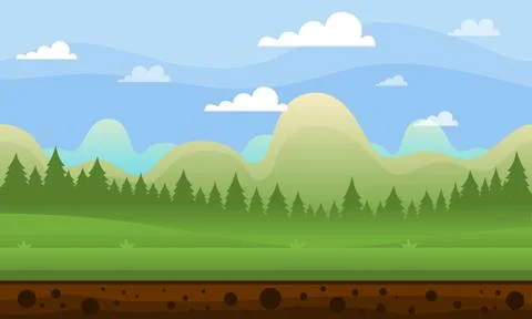 Mountain Game Background Stock Illustration