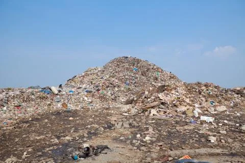 Mountain of garbage Stock Photos
