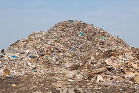 Mountain of garbage Stock Photos