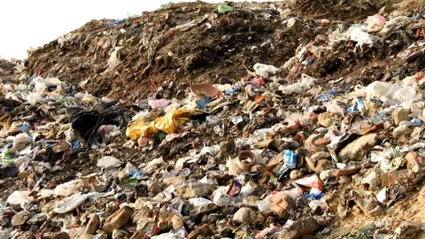 Mountain Of Garbage Pile In Trash Dump Or Landfill 스톡 동영상 309817951