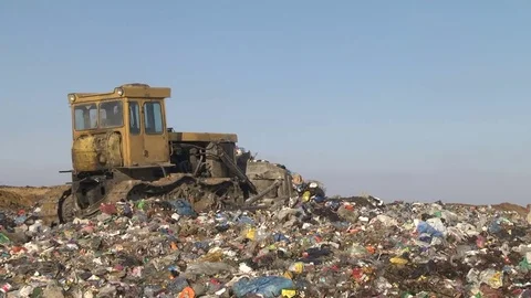 Mountain Of Garbage Waste Plastic Bottles Packages Of Rotting Food 스톡 동영상 71636181