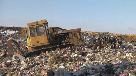 Mountain Of Garbage Waste Plastic Bottles Packages Of Rotting Food Stock Footage 71653582