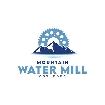 Mountain Gear Logo Stock Illustration