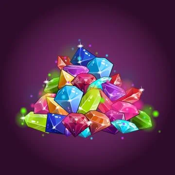 Mountain from gems Stock Illustration