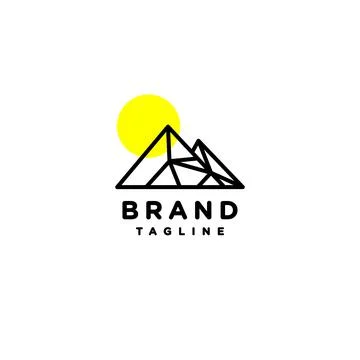 Mountain Geometric Lines Stock Illustration