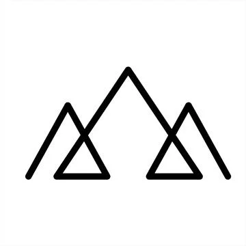 Mountain Geometry Shape for logo design vector イラスト素材
