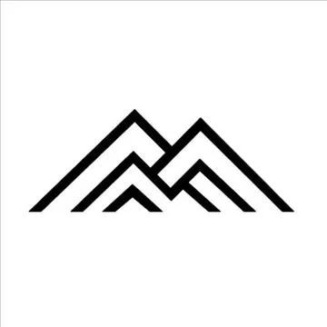 Mountain Geometry Shape for logo design vector Stock Illustration