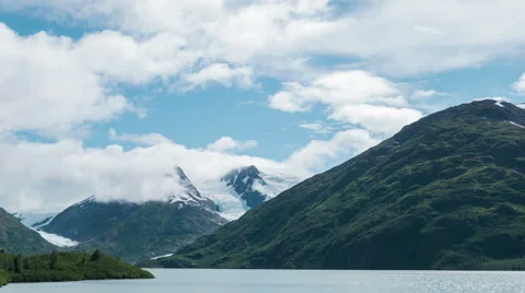Mountain Glacier Timelapse Video stock 55878439