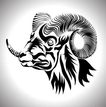 Mountain goat Stock Illustration