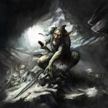 Mountain Goblin Stock Illustration