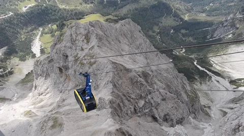 Mountain gondola (on Dachstein) Stock Footage 42144221