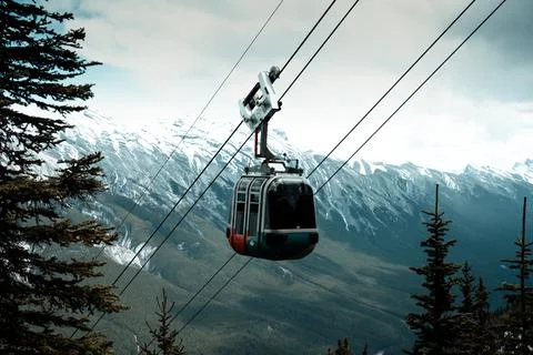A mountain gondola Stock Photos