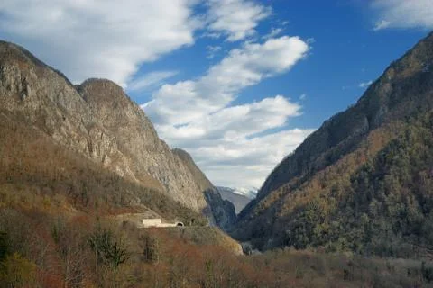 Mountain gorge Stock Photos