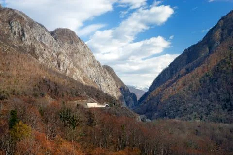 Mountain gorge Stock Photos