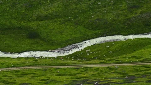 Mountain gorge with a river Video stock 149980362
