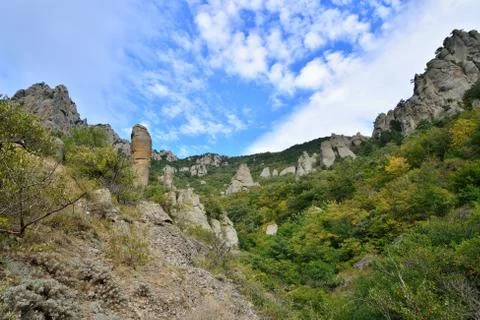 Mountain gorge in the valley of ghosts Stock Photos