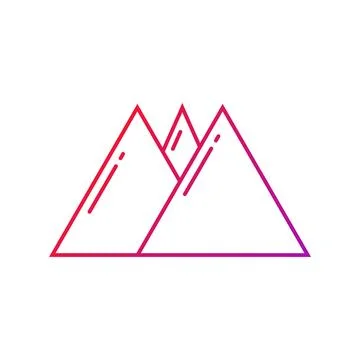 Mountain Gradient Icon Vector Illustration Stock Illustration
