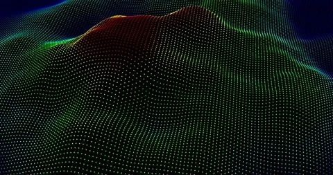 Mountain: gradient tinted point cloud display. Stock Footage 132928296
