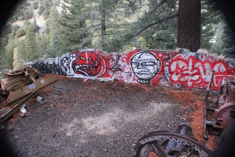 Mountain Graffiti Foto stock