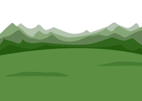 Mountain green background Stock Illustration
