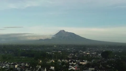 Mountain on green city area Stock Footage 327004584