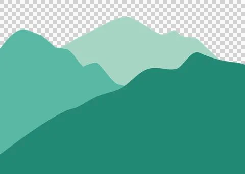 Mountain green layer dark to light background Stock Illustration