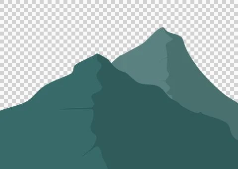 Mountain green with shadow background Stock Illustration