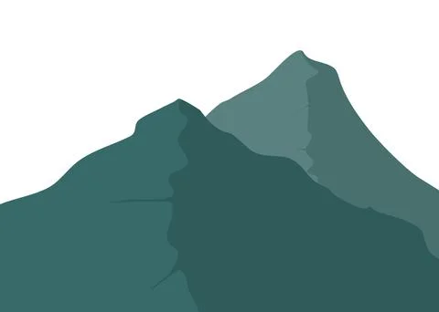 Mountain green with shadow background Stock Illustration