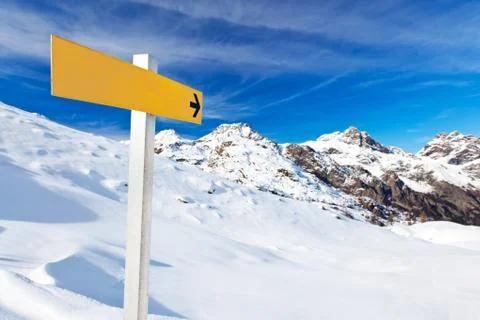 Mountain guidepost Stock Photos