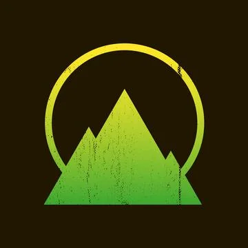 Mountain with halo Stock Illustration