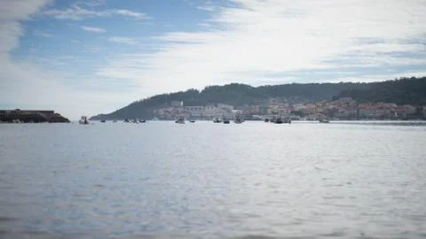 Mountain Harbor town Foto stock