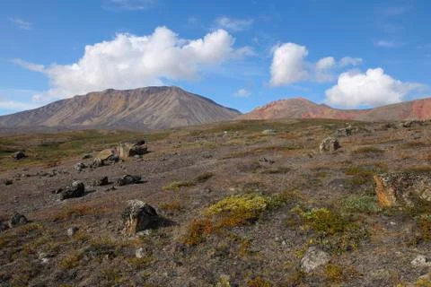 Mountain, Harefjorden, Scoresby Sund, Greenland Stock Photos