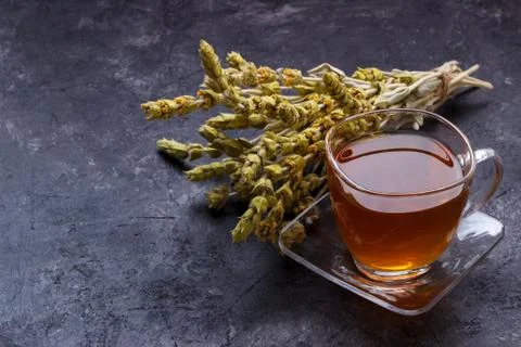Mountain herbal tea Stock Photos